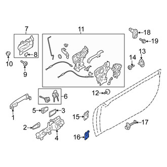 Scion OE - Front Left Lower Door Hinge