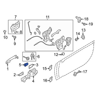Scion OE - Front Left Outer Exterior Door Handle Cover