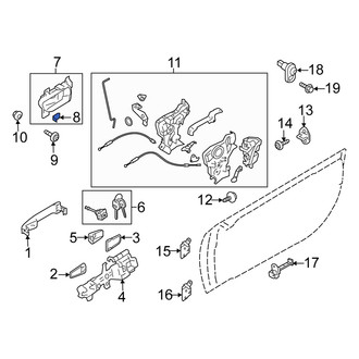 Scion OE - Front Inner Interior Door Handle Screw Cap