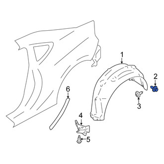 Scion OE - Radiator Support Splash Shield Clip