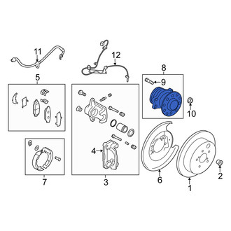 Scion OE - Rear Wheel Bearing and Hub Assembly