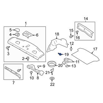 Scion OE - Package Tray Trim Clip