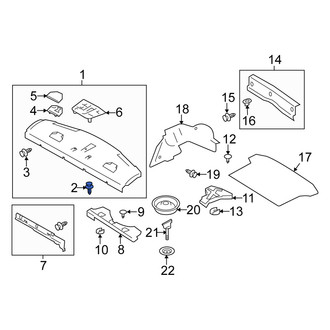Scion OE - Package Tray Trim Clip