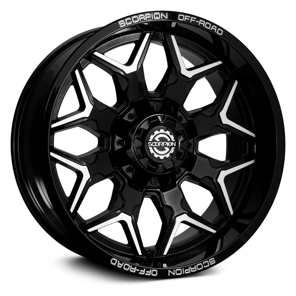 SCORPION® DEFENDER Wheels - Black with Machined Face Rims