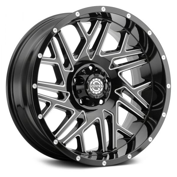 SCORPION® SC29 Wheels - Black with Milled Accents Rims