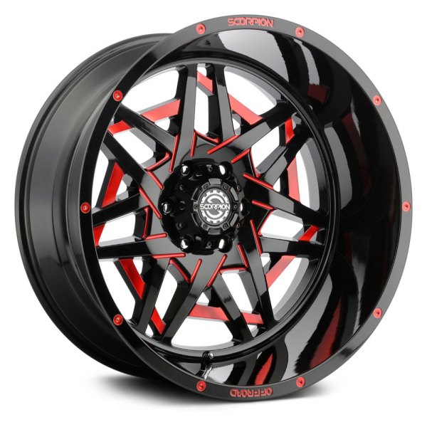 SCORPION® - SC32 Black with Red Milled Accents