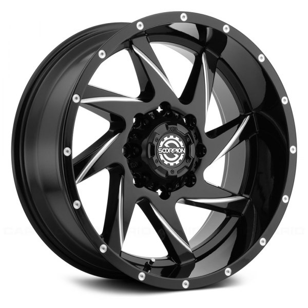 SCORPION® SC23 Wheels - Black with Milled Accents Rims