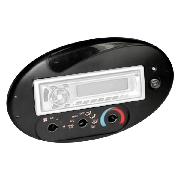 Scosche® - Single DIN Black Stereo Dash Kit with Storage Pocket, Wire Harness and Antenna Adapter