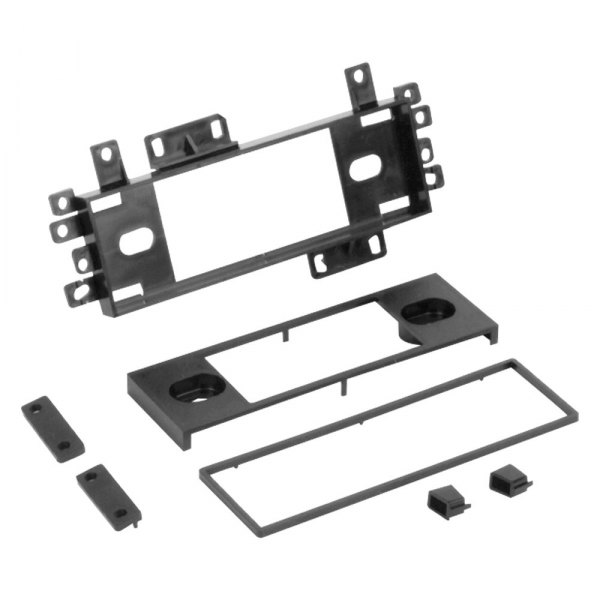 Scosche® - Single DIN Black Stereo Dash Kit with Shroud Spacer