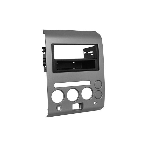 Scosche® - Double DIN Silver Stereo Dash Kit with Optional Storage Pocket and AUX Harness