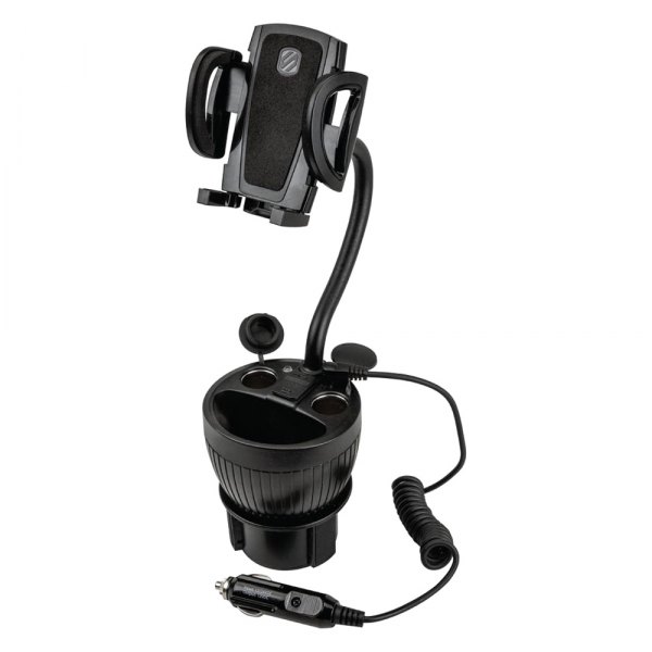 Scosche® - PowerHub Cup-Holder Phone Mount and Charging Hub