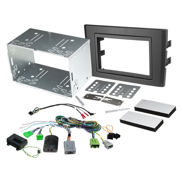 Scosche® - Double DIN Black Stereo Dash Kit with Interface Adapter