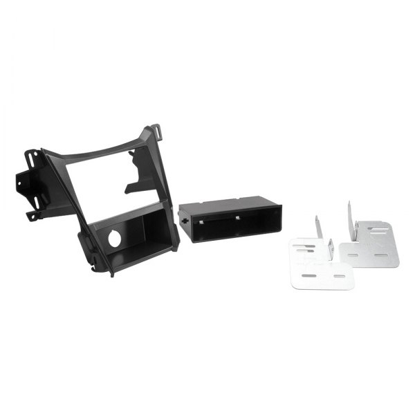 Scosche® - Double DIN Black Stereo Dash Kit with Optional Storage Pocket