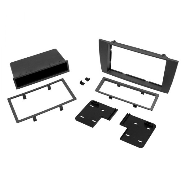 Scosche® - Double DIN Silver Stereo Dash Kit with Optional Storage Pocket