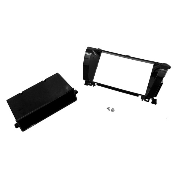 Scosche® - Double DIN Black Stereo Dash Kit with Optional Storage Pocket