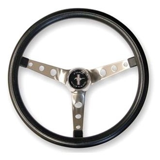 Scott Drake® - 3-Spoke Grant Black Steering Wheel