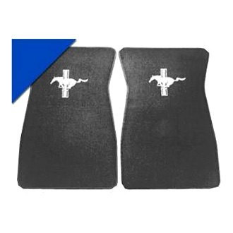 Scott Drake® - 1st & 2nd Row Bright Blue Embroidered Carpet Floor Mats