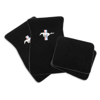 Scott Drake® - 1st & 2nd Row Black Embroidered Carpet Floor Mats