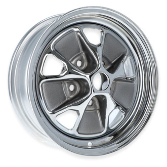 5-Spoke Chrome with Charcoal Accents Steel Factory Wheel