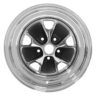 Scott Drake® - 5-Spoke Chrome with Charcoal Accents 14x7 Steel Factory Wheel - Replica