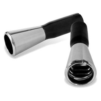 Scott Drake® - GT Stainless Steel Rolled Edge Angle Cut Dual Polished Exhaust Tips