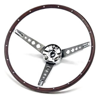 Scott Drake® - 3-Spoke Woodgrain Deluxe Steering Wheel