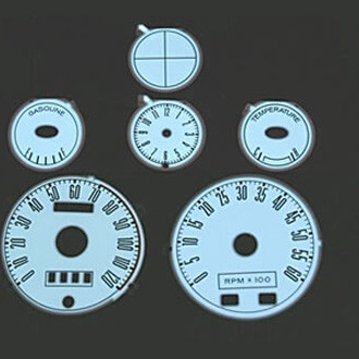 Scott Drake® - 6-Piece Luminescent Gauge Panel Set