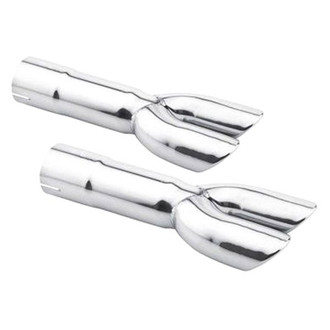 Scott Drake® - Hi-Flow Stainless Steel Rolled Edge Angle Cut Polished Exhaust Tips