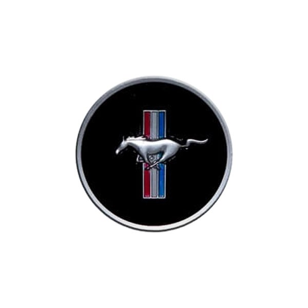 Scott Drake® - Steering Wheel Horn Panel Emblem with Classic Mustang Tri-Bar Logo