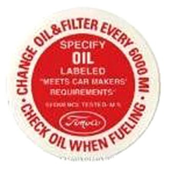 Scott Drake® - Oil Filler Cap Decal