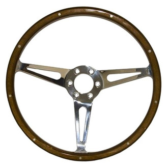 Scott Drake® - 3-Spoke GT350 Style Genuine Wood Steering Wheel