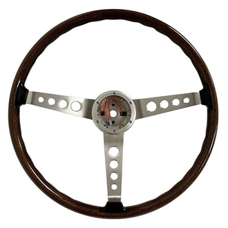 Scott Drake® - 3-Spoke Walnut Wood Steering Wheel