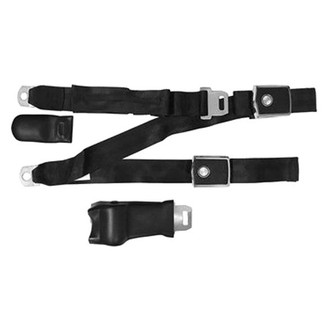 Scott Drake® - 3-Point Seatbelt with Lap Retractor, Black