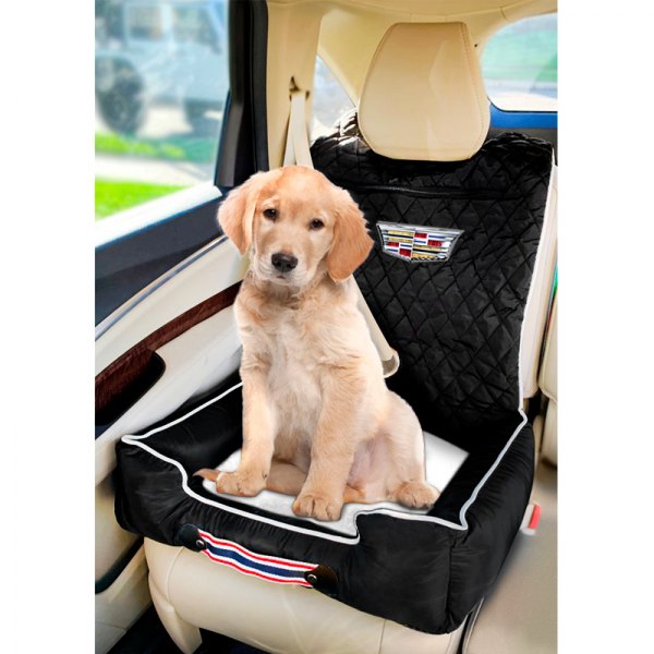  Seat Armour® - Komfort2Go Black Car Pet Bed and Seat Cover with Cadillac Logo