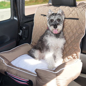 Seat Armour® - Komfort2Go Tan 1st Row Car Pet Bed and Seat Cover