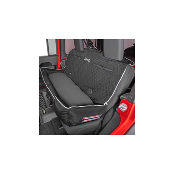  Seat Armour® - Komfort2Go Black Car Pet Bed and Seat Cover with Jeep Lettering Logo