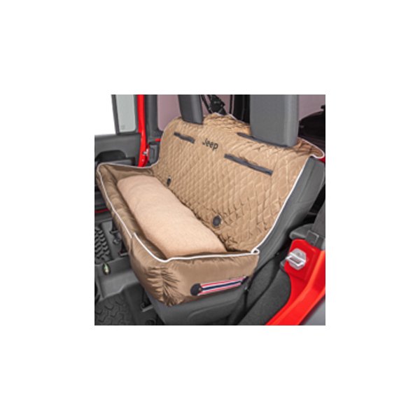  Seat Armour® - Komfort2Go Tan Car Pet Bed and Seat Cover with Jeep Lettering Logo
