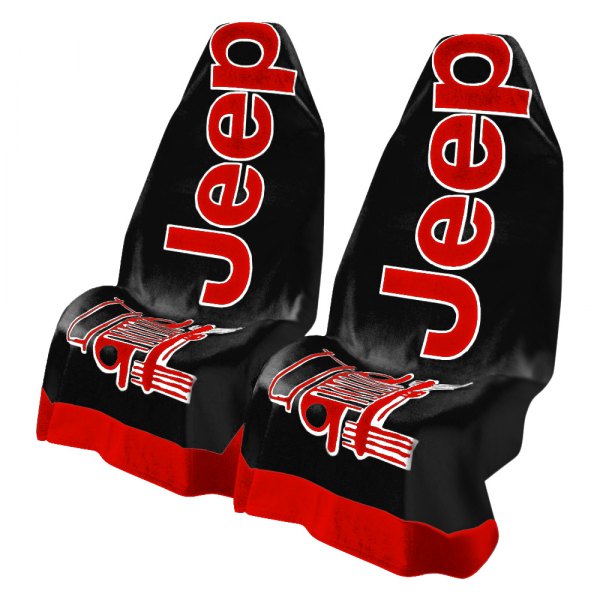 Seat Armour Towel Cover With Automotive Logos - Jeep Towel Seat Covers Black