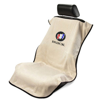 Seat Armour® - Tan Towel Seat Cover with Buick Logo