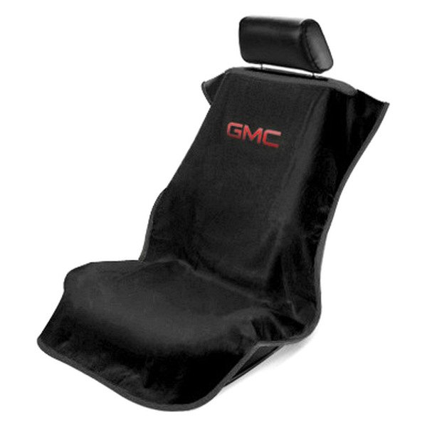  Seat Armour® - Black Towel Seat Cover with GMC Logo