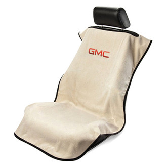 Seat Armour® - Tan Towel Seat Cover with GMC Logo