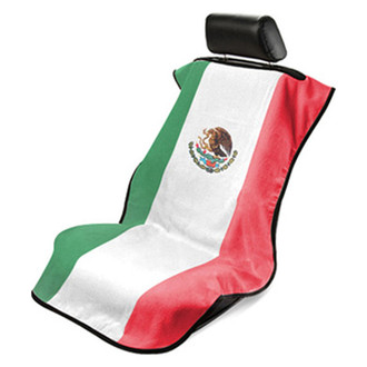 Seat Armour® - Flag Print Towel Seat Cover with Mexican Flag Logo
