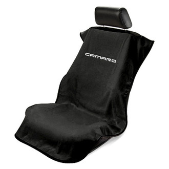 Seat Armour® - Black Towel Seat Cover with New Style Camaro Logo