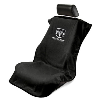 Seat Armour® - Black Towel Seat Cover with Dodge Ram Logo