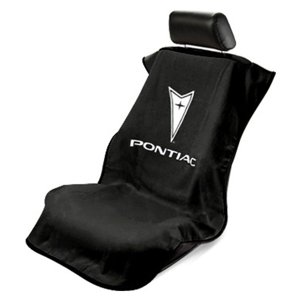  Seat Armour® - Black Towel Seat Cover with Pontiac Logo