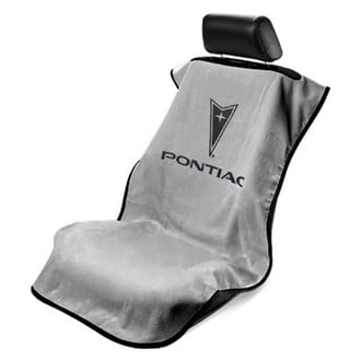 Seat Armour® - Gray Towel Seat Cover with Pontiac Logo