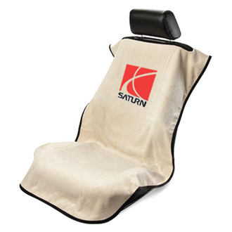 Seat Armour® - Tan Towel Seat Cover with Saturn Logo