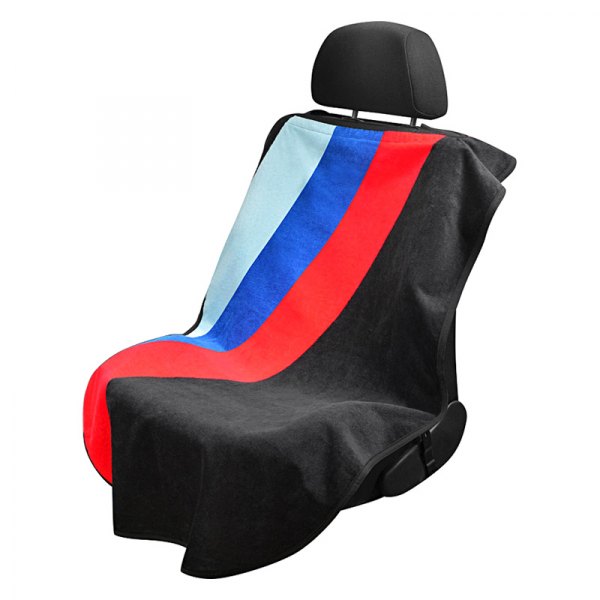  Seat Armour® - Black Towel Seat Cover with Three Stripe Logo
