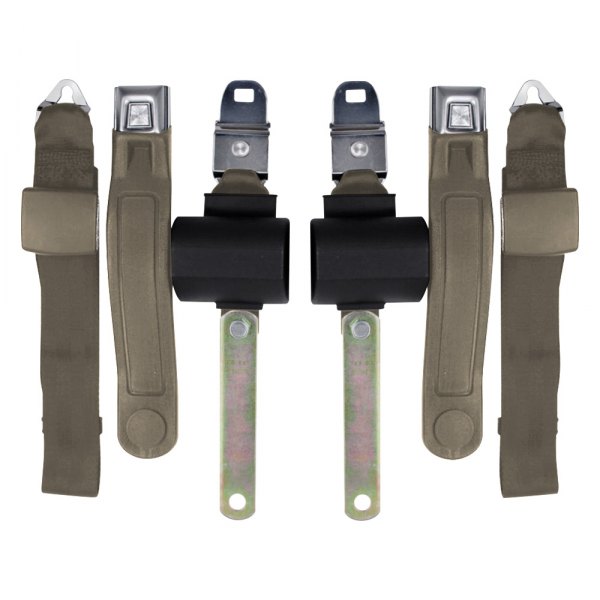Seatbelt Solutions® - 2-Point Lap Belts with Manual Shoulder Belts and Center Lap, Tan