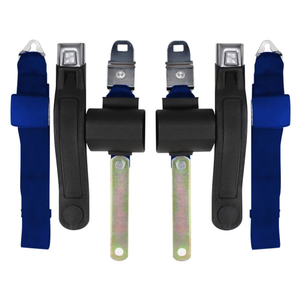 Seatbelt Solutions® - 2-Point Lap Belts with Manual Shoulder Belts, Dark Blue
